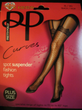 Spot suspender tights in Queen