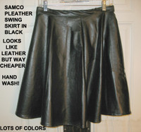 Pleather Swing Skirt