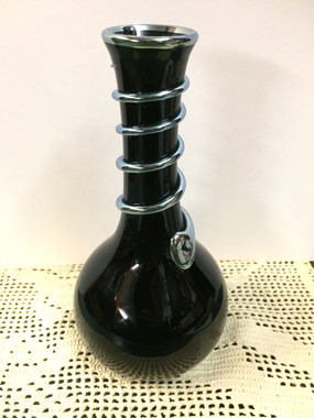 Black and Silver 9"High Bottle or Vase