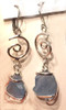  Blue Sea Glass Earrings, with European Backs so you don't lose them.