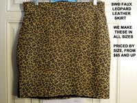 Faux Baby Leopard Leather Skirt