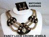 Crown Jewels Collar with One Fancy Lock Charm