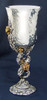 Pewter Rose Goblet, with Hammered Top (no lead in top)