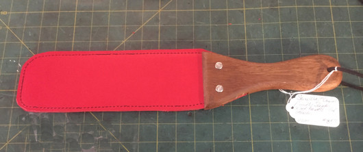 SW Ping Pong Paddle with Red Leather and Medium Wood Handle