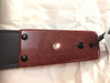 Black Leather with Maroonish Brown Corian, Clear Jewel, Black Rivets