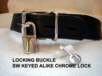 Locking Buckle with soft edged Small Chrome Lock