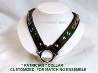 V-Harness Collar-Deluxe "Patrician"  Version with Stones and Studs