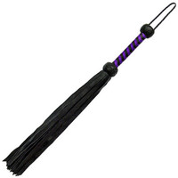 Soft Leather Flogger/Flail in Red or Purple