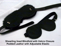 Two Regular Leather Basic Blindfolds