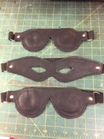 Lighter Leather Blindfolds and Plain Leather Masks