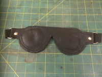 Small Regular Light Leather Blindfold, Adjustable Elastic Back