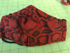 Red and Black Snakeskin, in a light weight fabric, Great for summer, Shown in a Medium