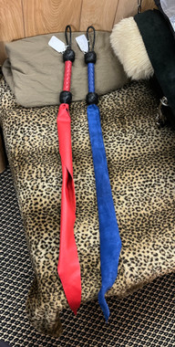 Dragon Tails shown in red and blue... there can can be lots of choices of lengths and leathers
