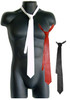 Leather  Neck Ties in Black, Red, White or Gray
