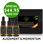 Christmas savings on Momentum Builder Flower Essence Kits, containing Dragon Slayer, Baggage Buster and Pure Potential