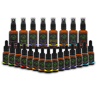 Tribe of the Tree's Full Kit & Caboodle Flower Essence Kit with Mists - our complete range of 15 flower essences and 8 exquisite flower essence mists