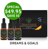 Save $5 on Dream Activator Flower Essence Kits, containing Dragon Slayer, Manifestation Mojo and Destiny Calls flower remedies