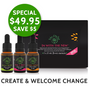 Save $5 on In with the New Flower Essence Kit, comprising Baggage Buster, Peek-A-Boo and Go with the Flow flower remedies