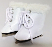 Ice Skates-White with Fur Trim