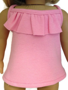 Ruffled Tank Top-Pink