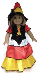Candy Corn Halloween Witch Gown & Hat