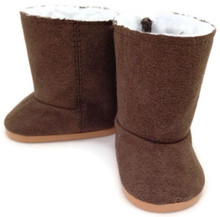 Suede Fur Lined Boots-Brown