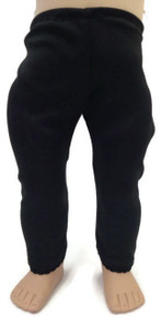 Knit Leggings with Lace Trim by Sophia's-Black