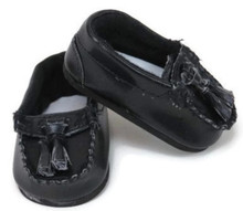 Black Loafer Shoes with Tassel