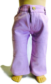 Denim Pants with Pockets-Lavender