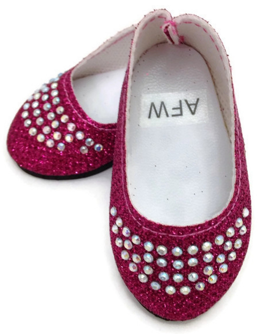 pink glitter flats