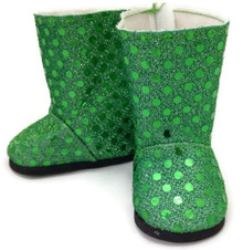 Sequined Boots-Green