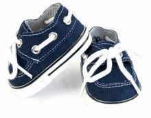 Canvas Boat Shoes-Navy