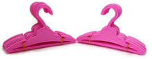Plastic Hangers with Slit 2 Dozen-Pink