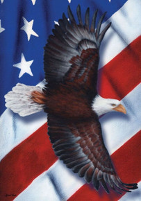 Patriotic Eagle USA Stars Stripes Garden Flag