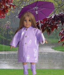 Raincoat, Umbrella, & Boots-Purple