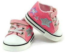 Glitter & Stars Tennis Shoes-Pink