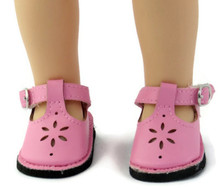 Mary Jane Shoes-Pink for Wellie Wishers Dolls