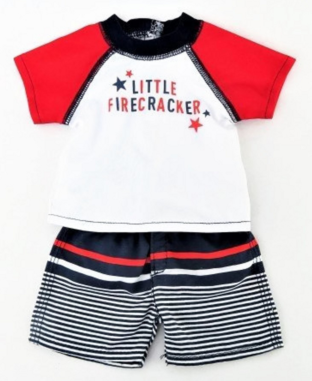 Little Firecracker Patriotic Short Set fits 18/" American Girl Doll Clothes Boy