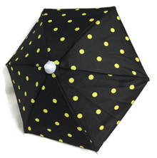 Umbrella-Black with Yellow Polka Dots