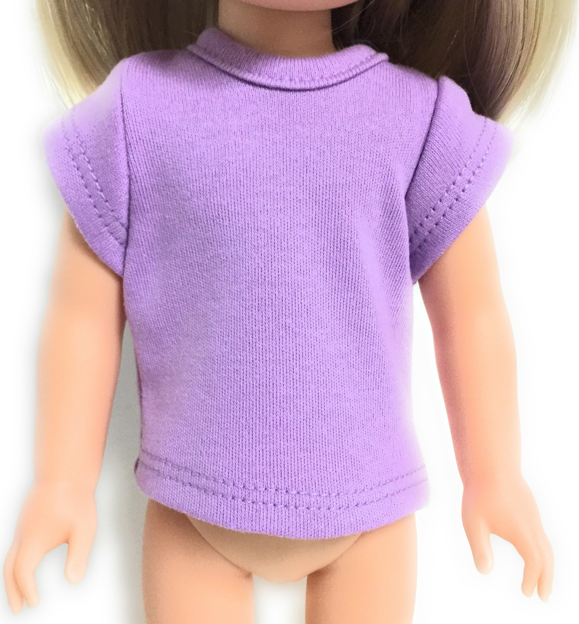 Capped Sleeved Knit Top Lavender For Wellie Wishers Dolls Dori S Doll Boutique