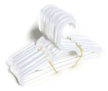 12 Plastic Hangers-White for Wellie Wishers Dolls 