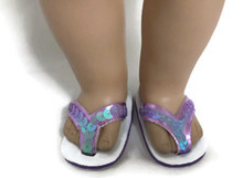 Sequined Flip Flop Sandals-Lavender
