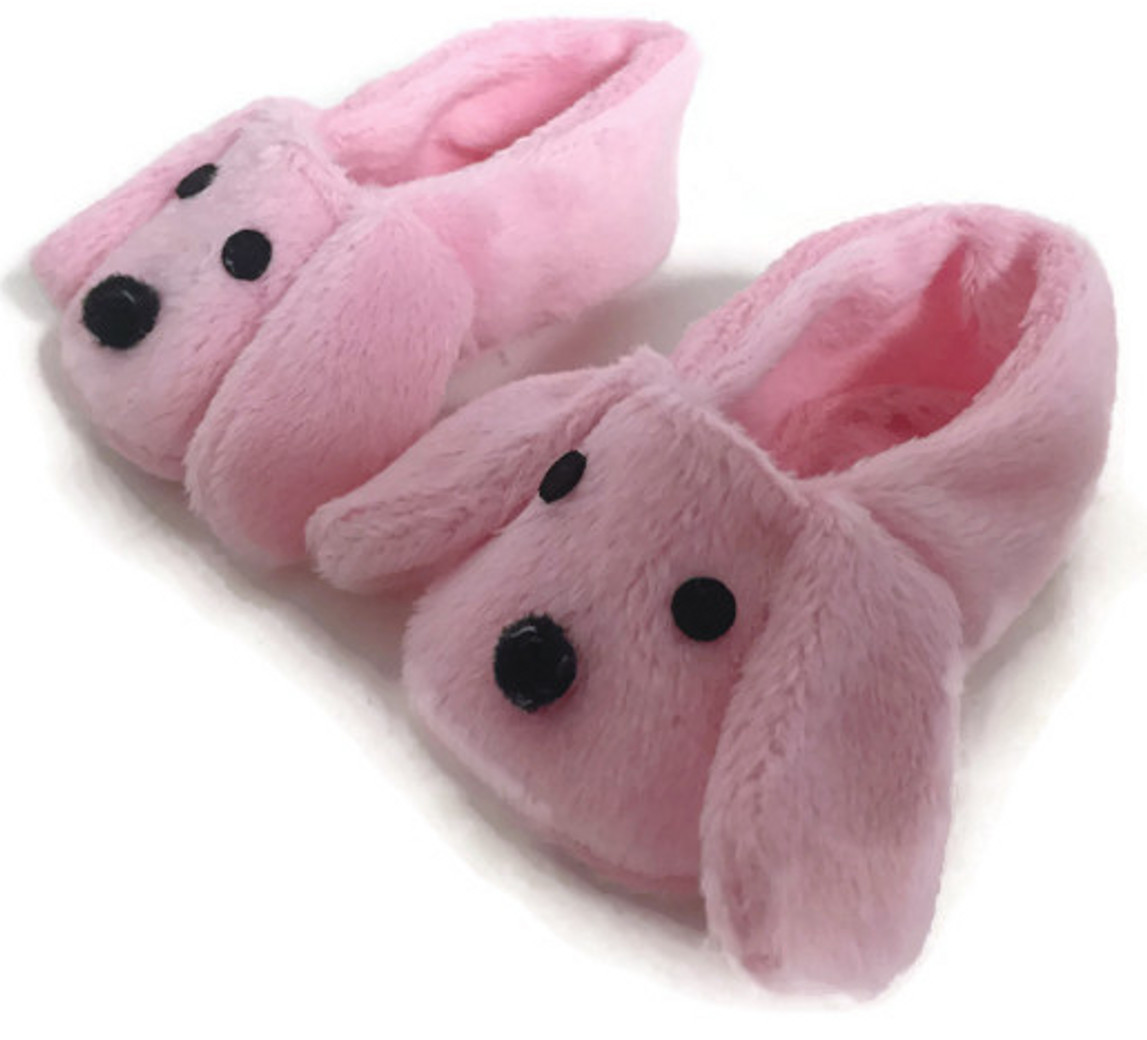 pink dog slippers