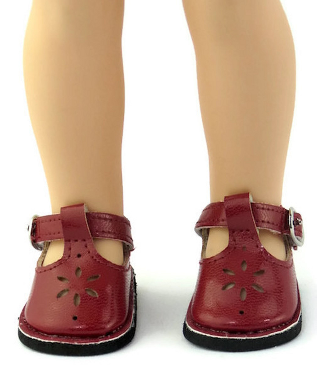 burgundy mary janes