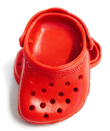 3 pair of Crocs-Red