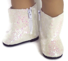 3 pair of Sparkle Boots-Ivory