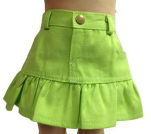 3 of Ruffled Skirt-Lime Green
