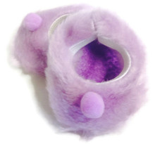 3 pair of Fuzzy Slippers-Lavender