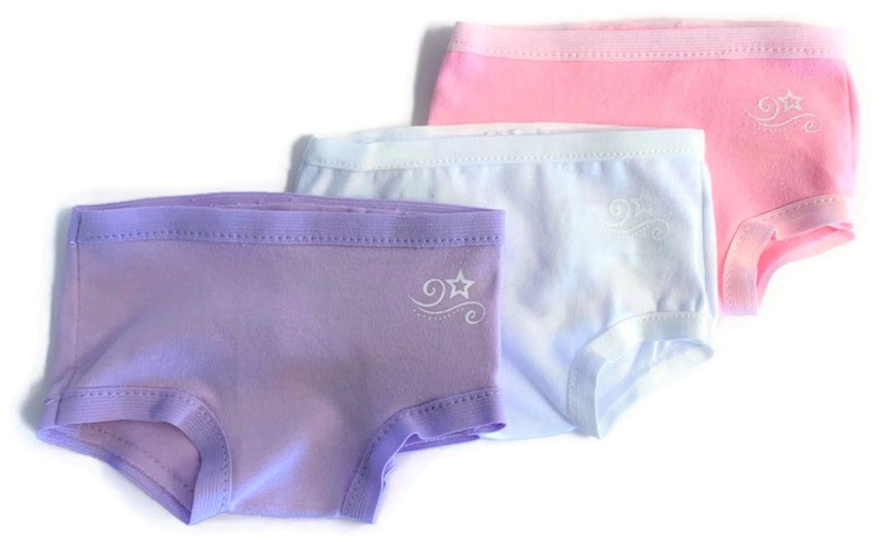 3 pack Panties-Pink, White & Lavender - Dori's Doll Boutique