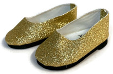 Glitter Slip On Dress Shoes-Gold